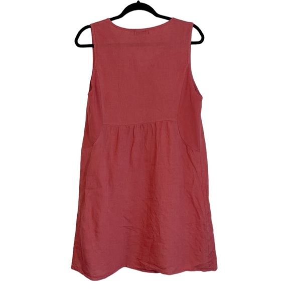 Terzo Millennio linen dress sleeveless size M salmon made in Italy - Picture 5 of 12